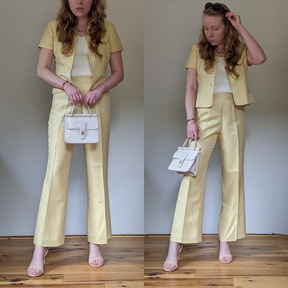 Vintage Butter Yellow Summer Suit - Picture 5 of 5
